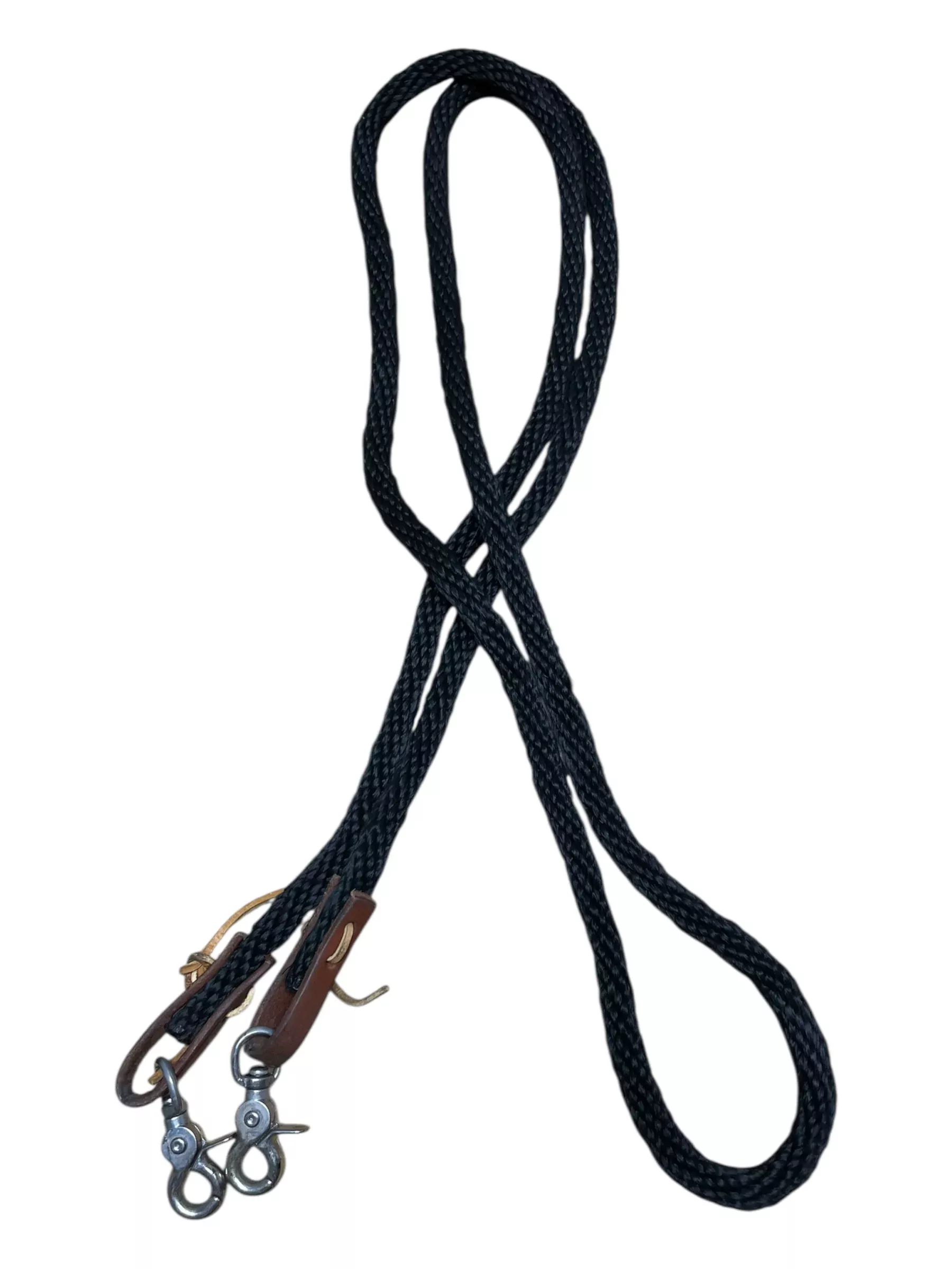 Clip On Reins - Black - Approx 48" - USED