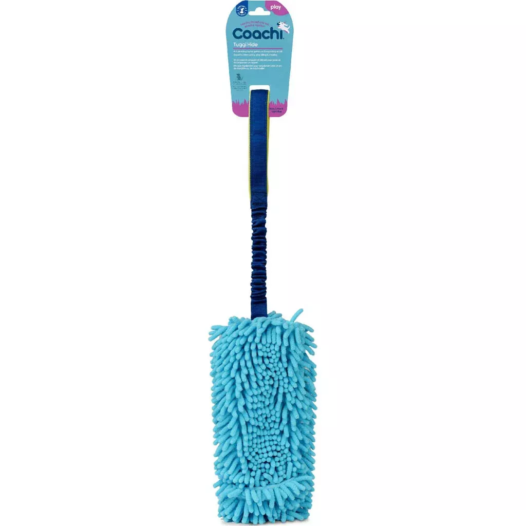Coachi Tuggi Elastic Hide Super Tough Tug Toy, Lime/Navy, Large