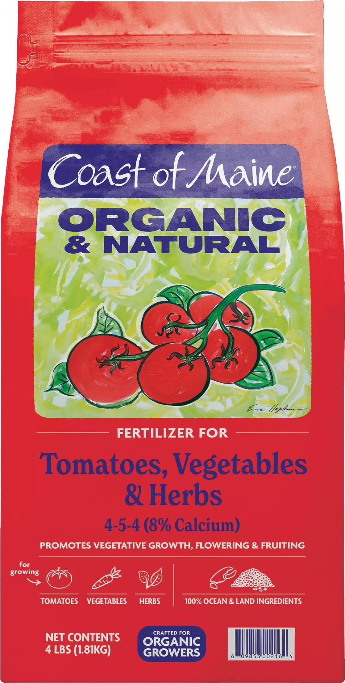 Coast of Maine Organic & Natural Fertertilizer Tomato & Vegetable 4 LB