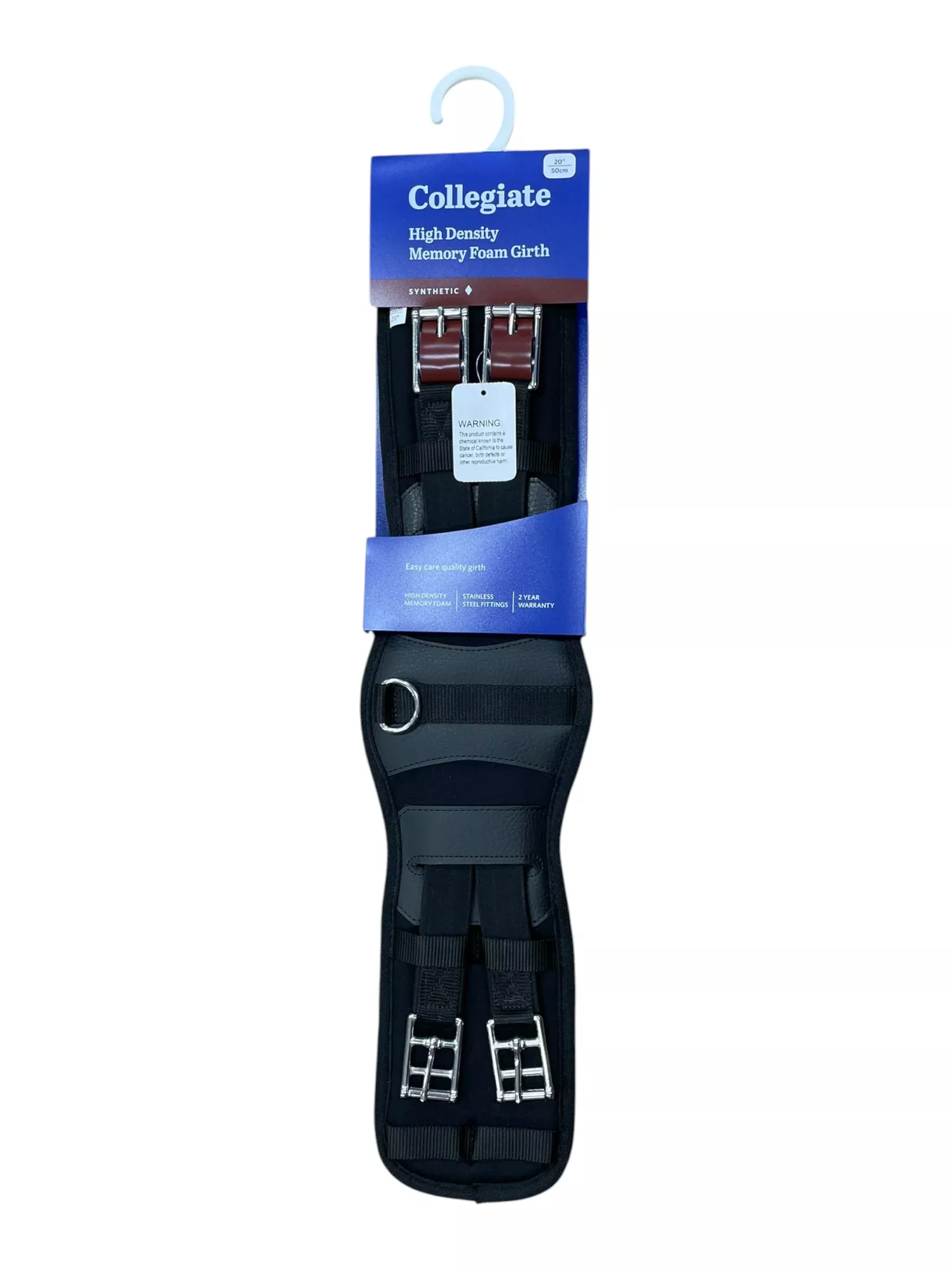 Collegiate High Density Memory Foam Girth *NWT* - Black - 20" - USED