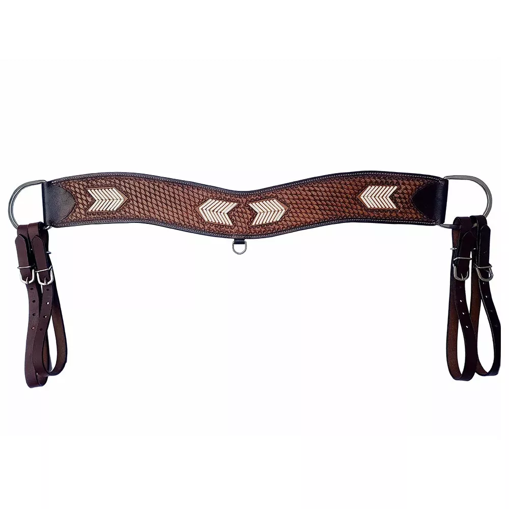 COMFYTACK Western Leather Horse Tripping Breast Collar Brown Basket Weave