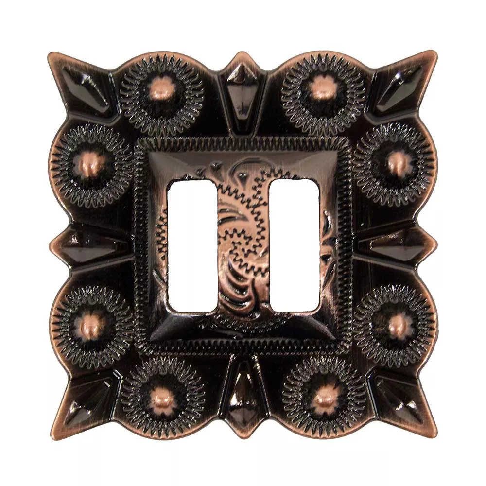 Copper Slotted Square Berry Concho