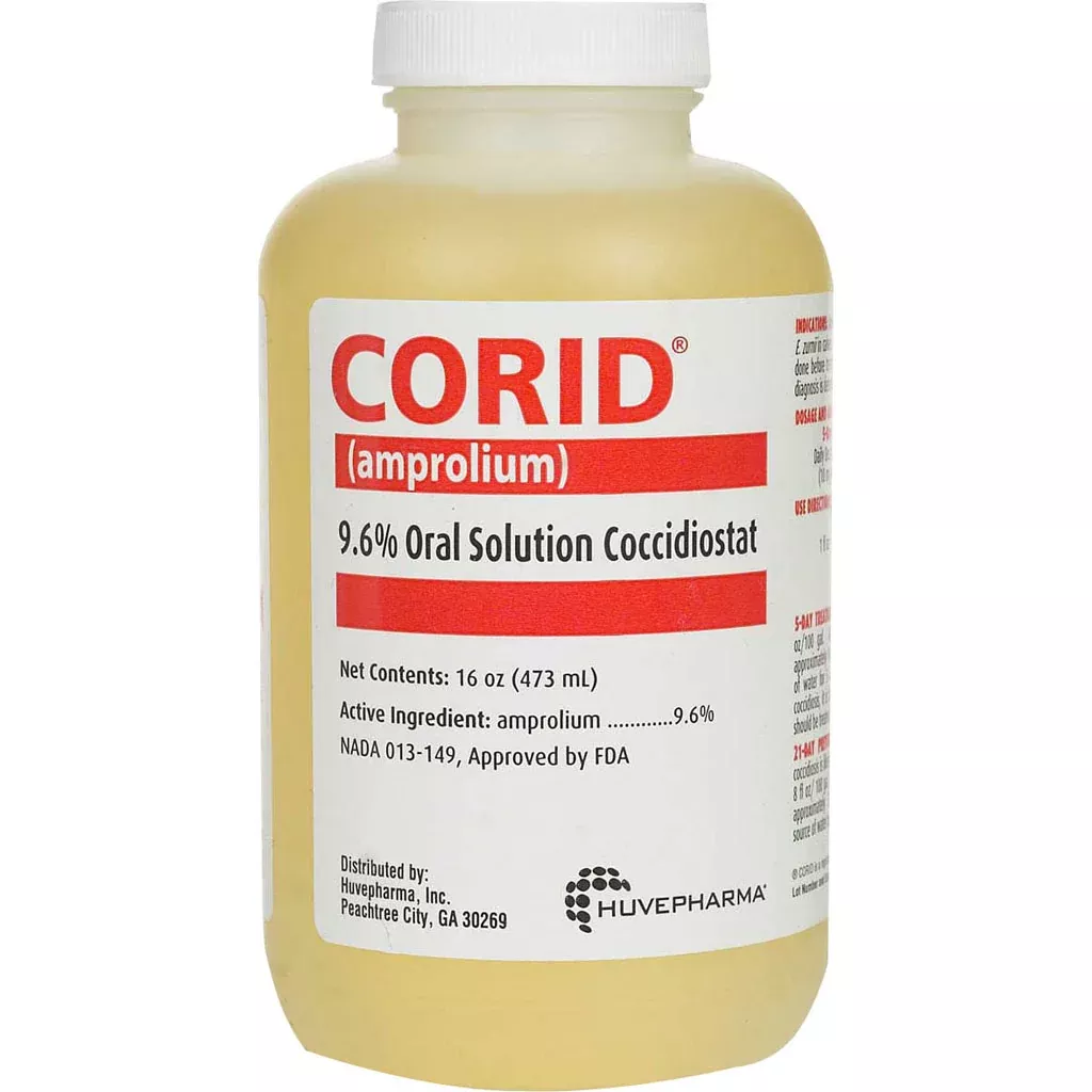 Corid 9.6% Oral Solution Coccidiostat for Calves, 16 Oz.