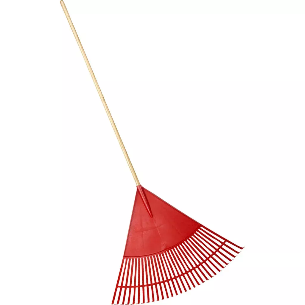 Corona Poly Leaf Rake, Wood Handle, 30 Tine, 30 in
