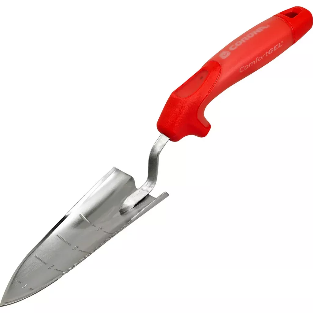 Corona Stainless Steel Comfort Gel Transplanter, 14 in, Red