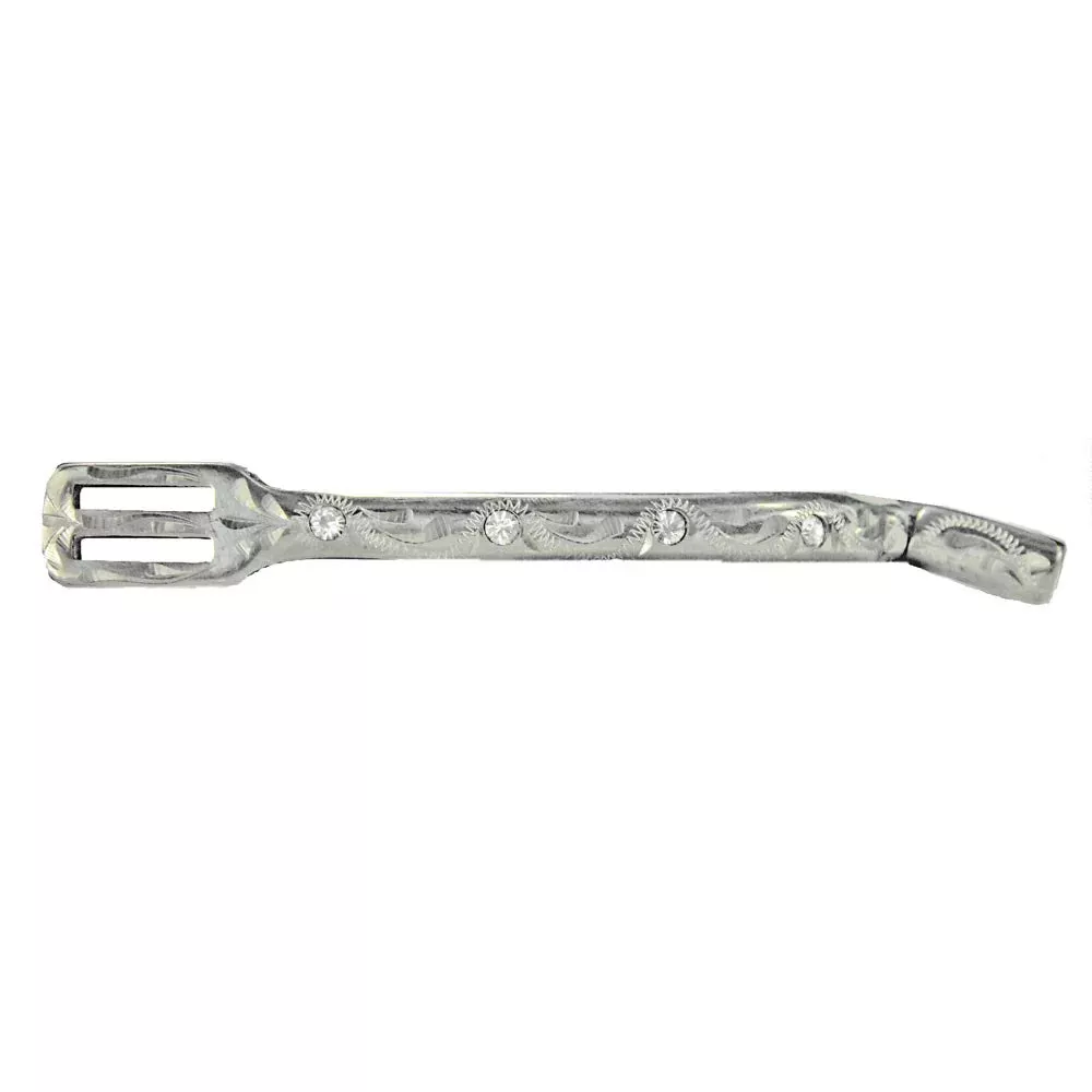 Coronet Spur ladies POW Engraved and Blinged Spurs
