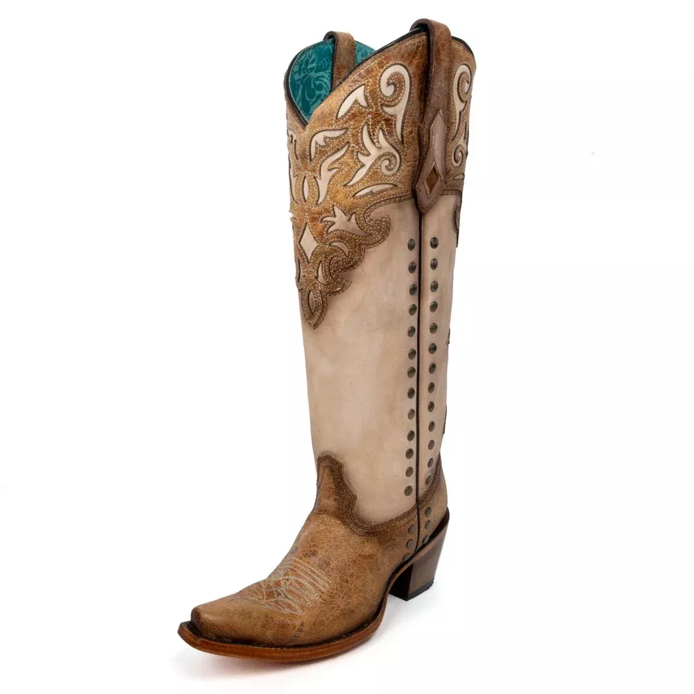 Corral Women's Honey and Bone Tall Western Boot