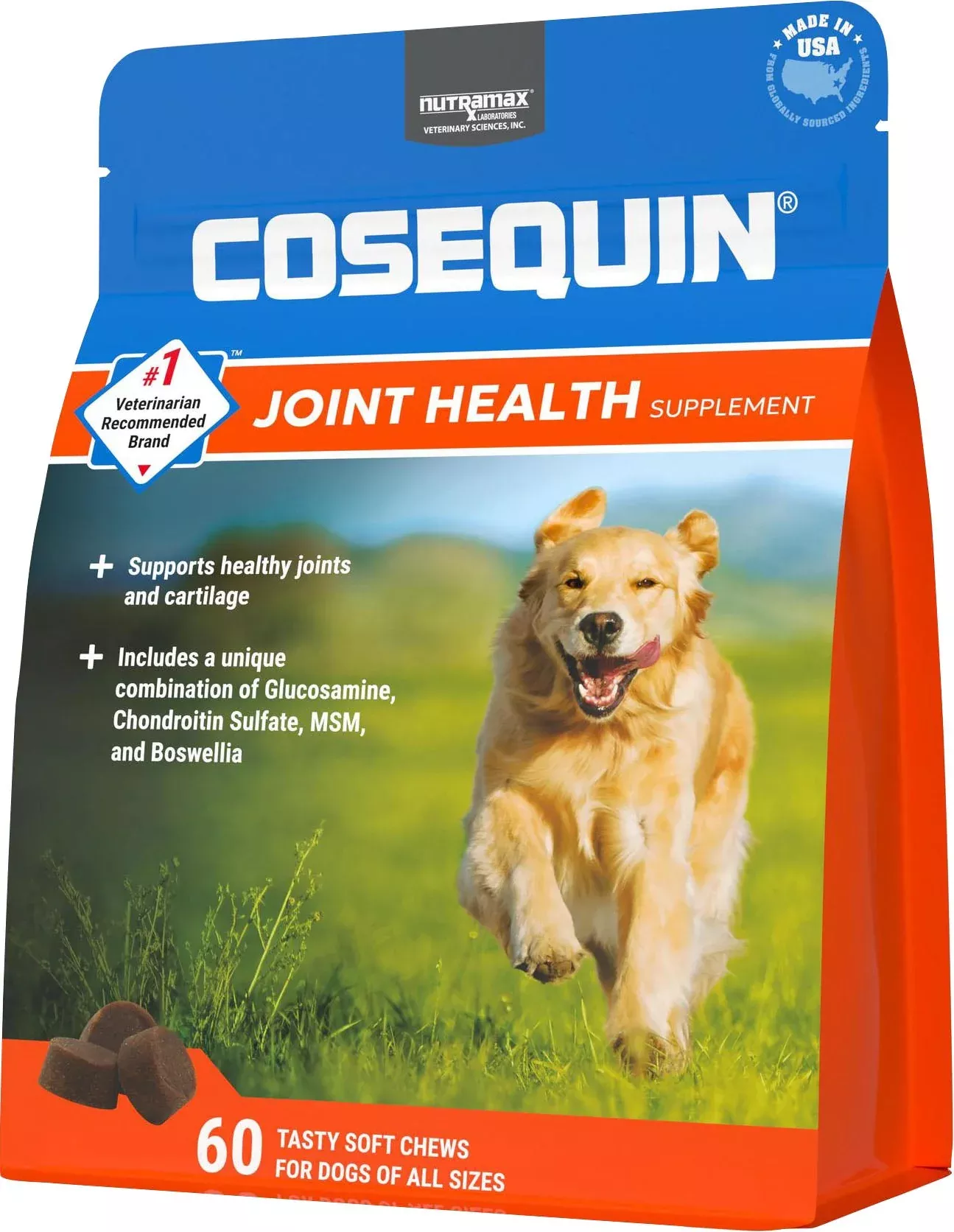 Cosequin Joint Supplement with MSM Chews for Dogs, 60 Count