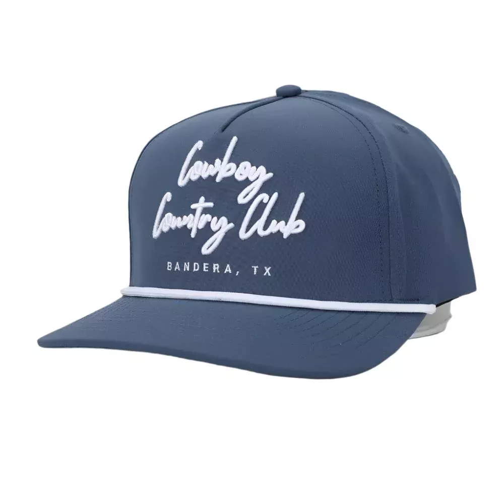 Cowboy Country Club Cursive Roped Hat - Navy