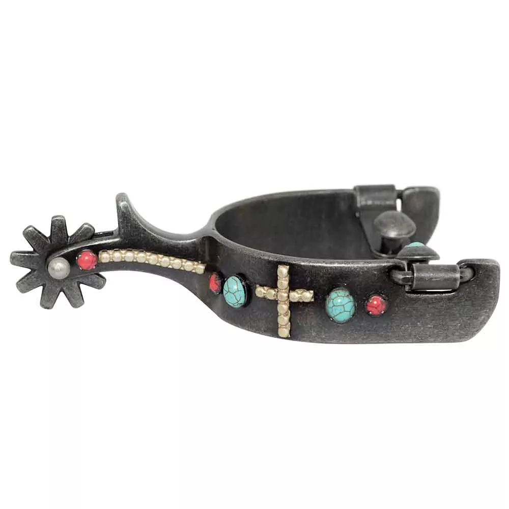 Cowboy Tack Southwest Collection Cross Medium Spurs