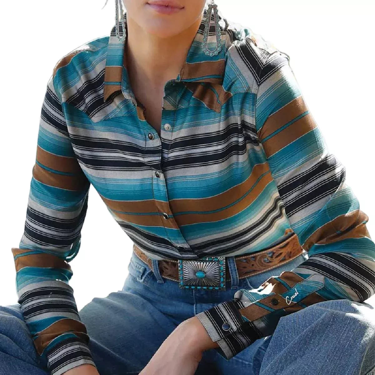 Cruel Denim Stripe Snap Shirt