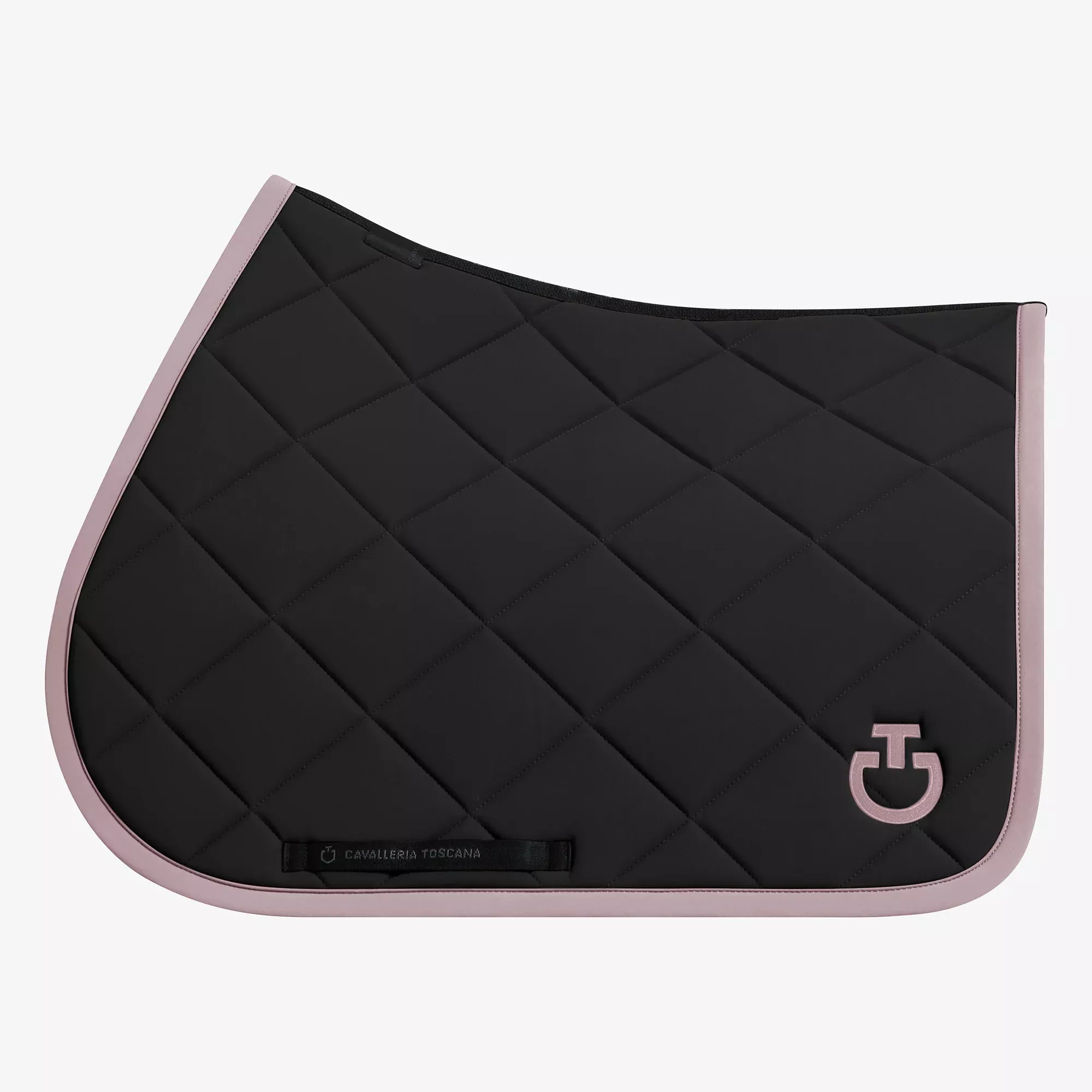 CT Diamond Quilted Jersey Jumping Saddle Pad Black/Violet Ice