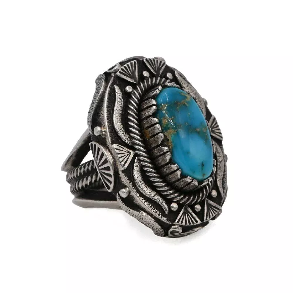 Curtis Pete Blue Mountain Turquoise Ring