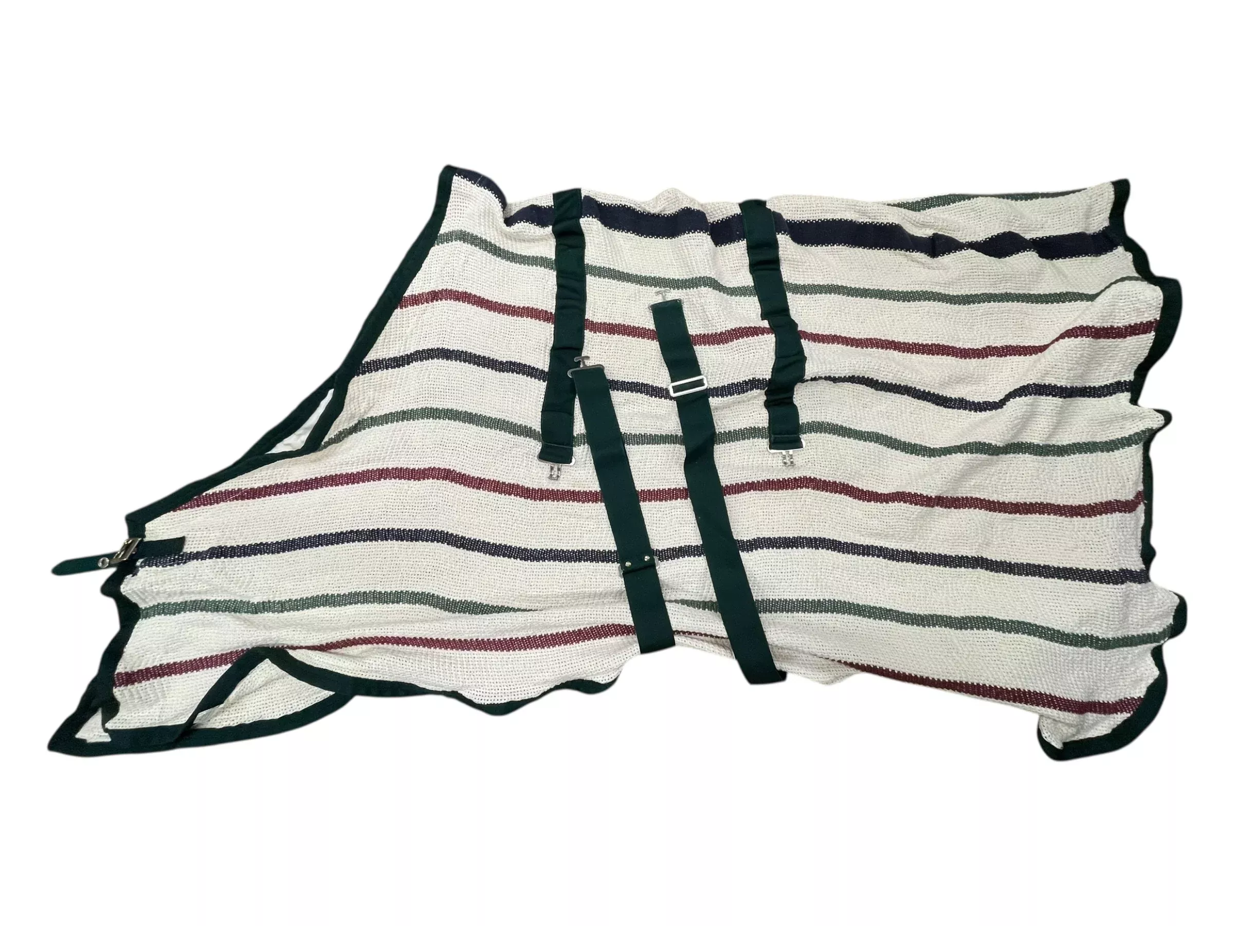Curvon Irish Knit - White/Multi Stripe - Approx 60" - USED