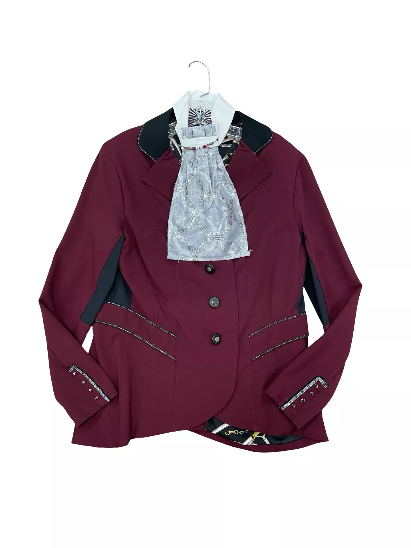 Custom Dressage Show Coat - Wine - Approx Size 12 - USED