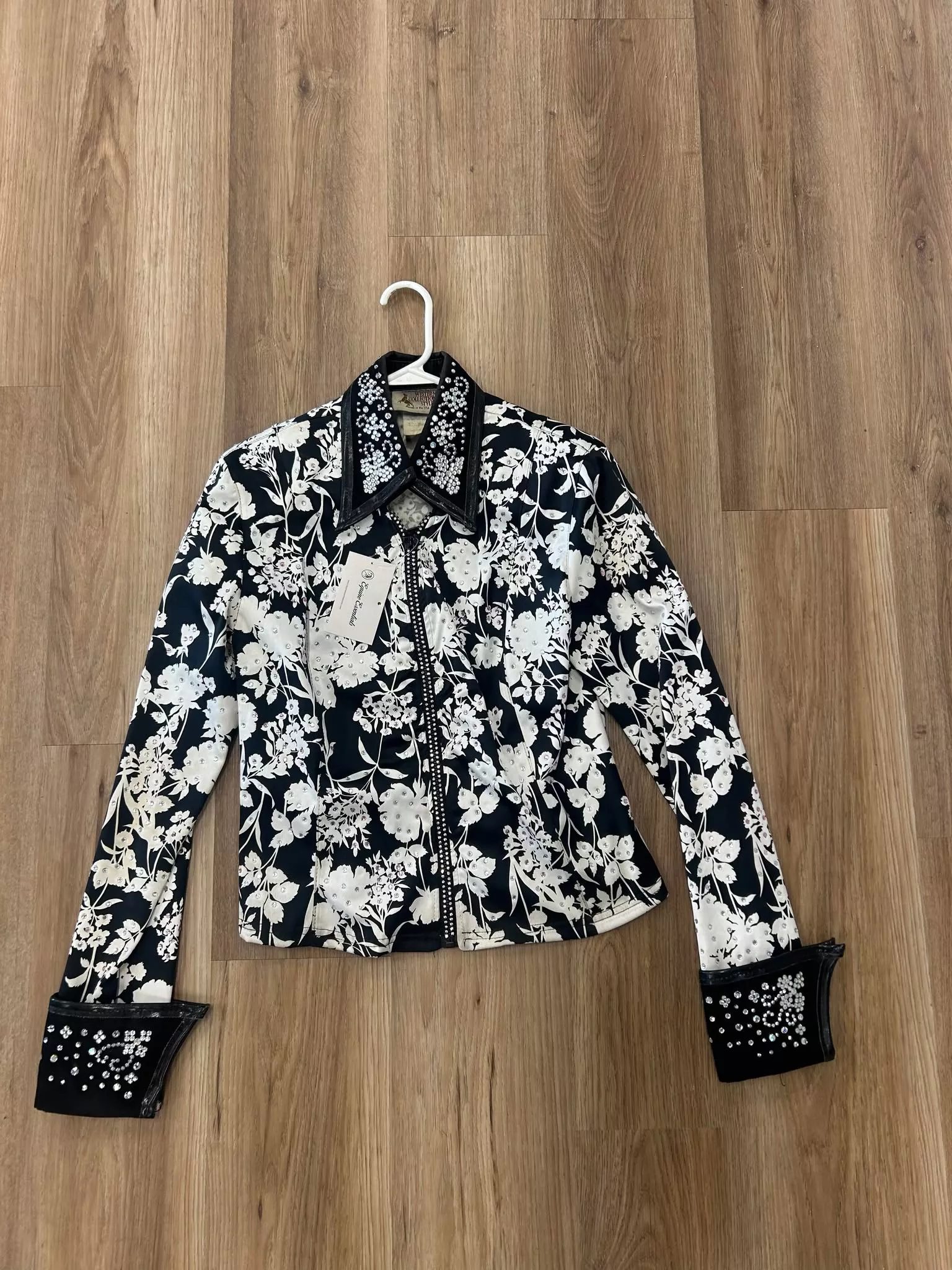 Custom Showmanship Jacket - Black/White - Approx. M - USED