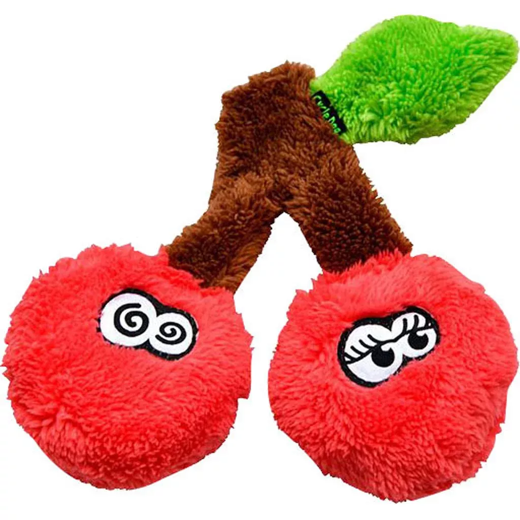 Cycle Dog Duraplush Cherries Dog Toy, Red - Small