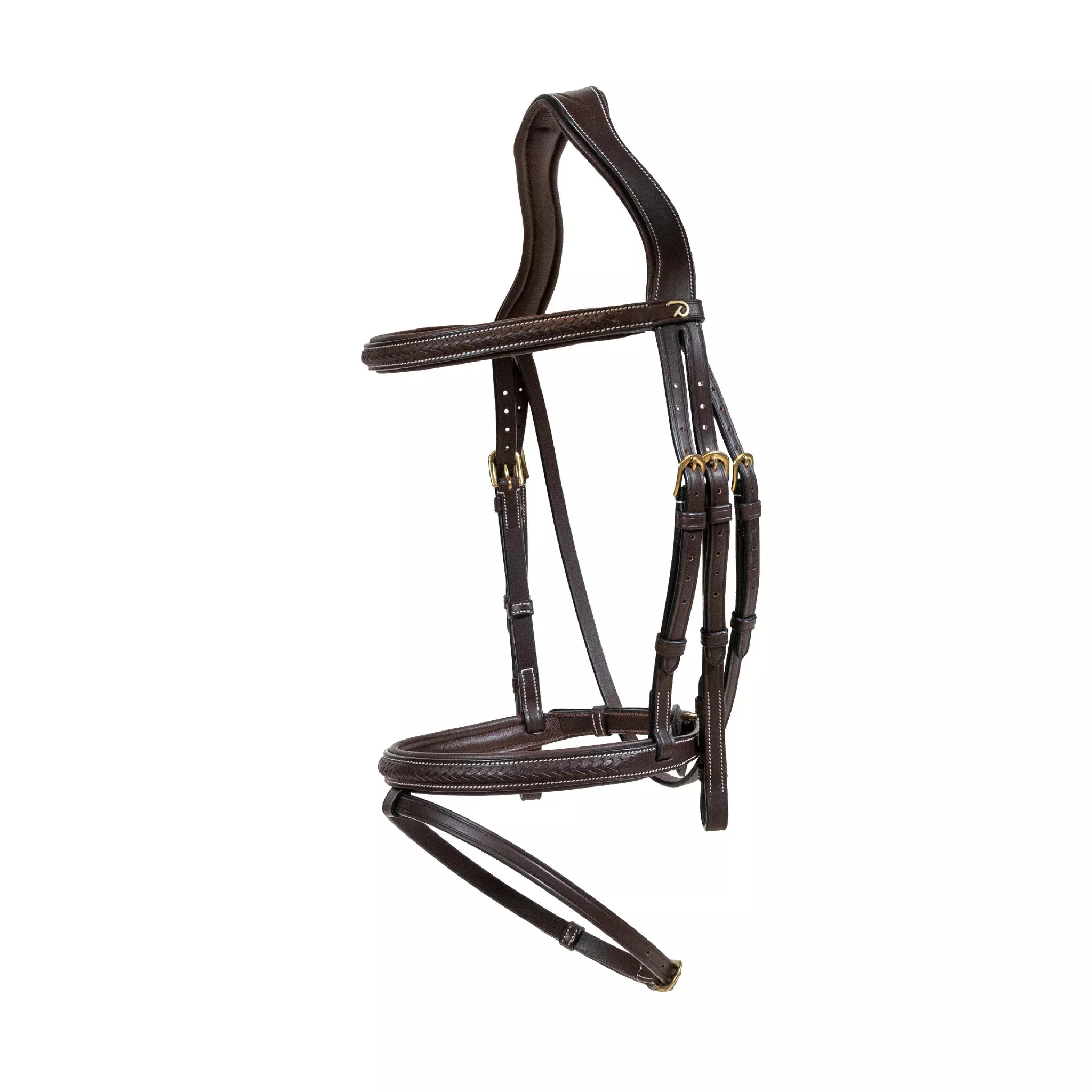D Collection Plaited Flash Noseband Bridle