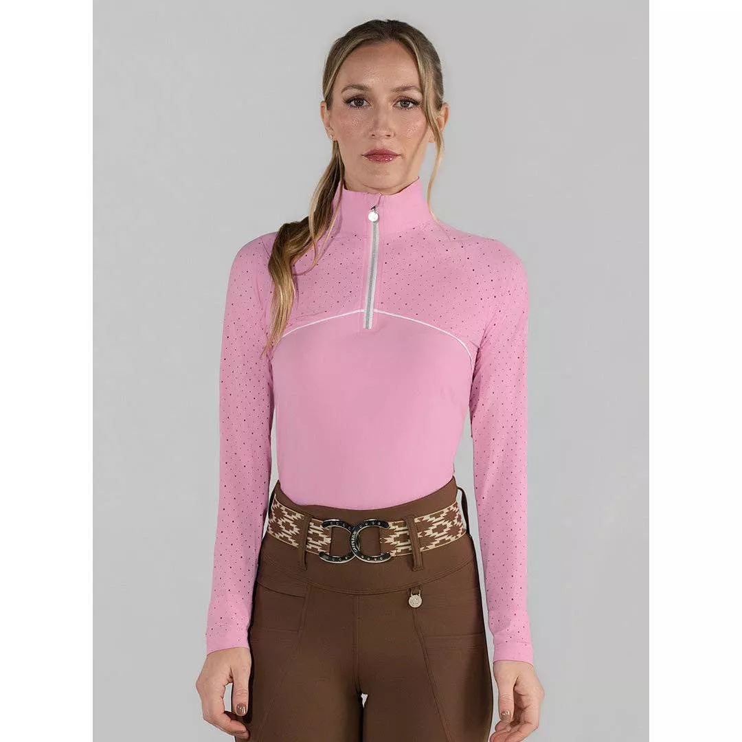 Dapplebay Lady 1/4 Zip Aircut LS Riding Top
