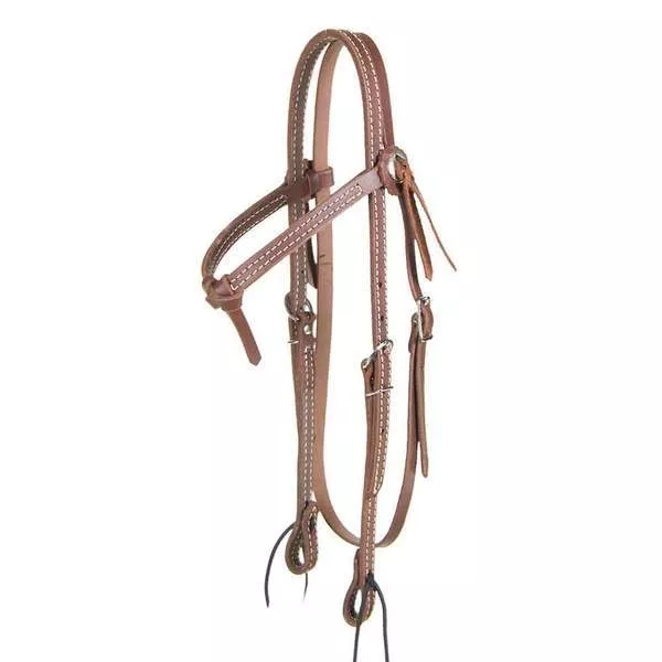 Dark Oil Crossover Browband Headstall with Conchos