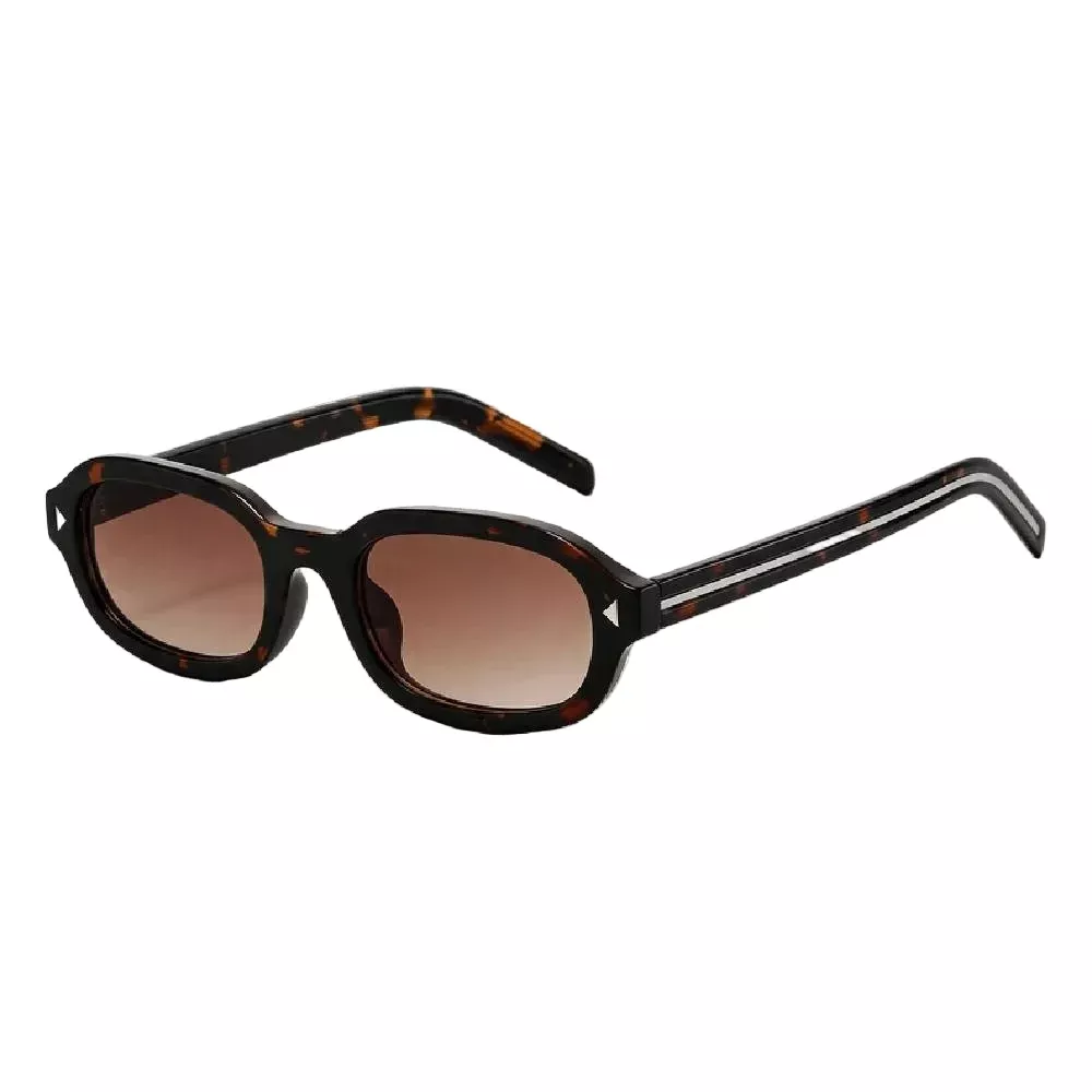 Dayla Retro Tiny Oval Sunglasses - Tortoiseshell/Brown