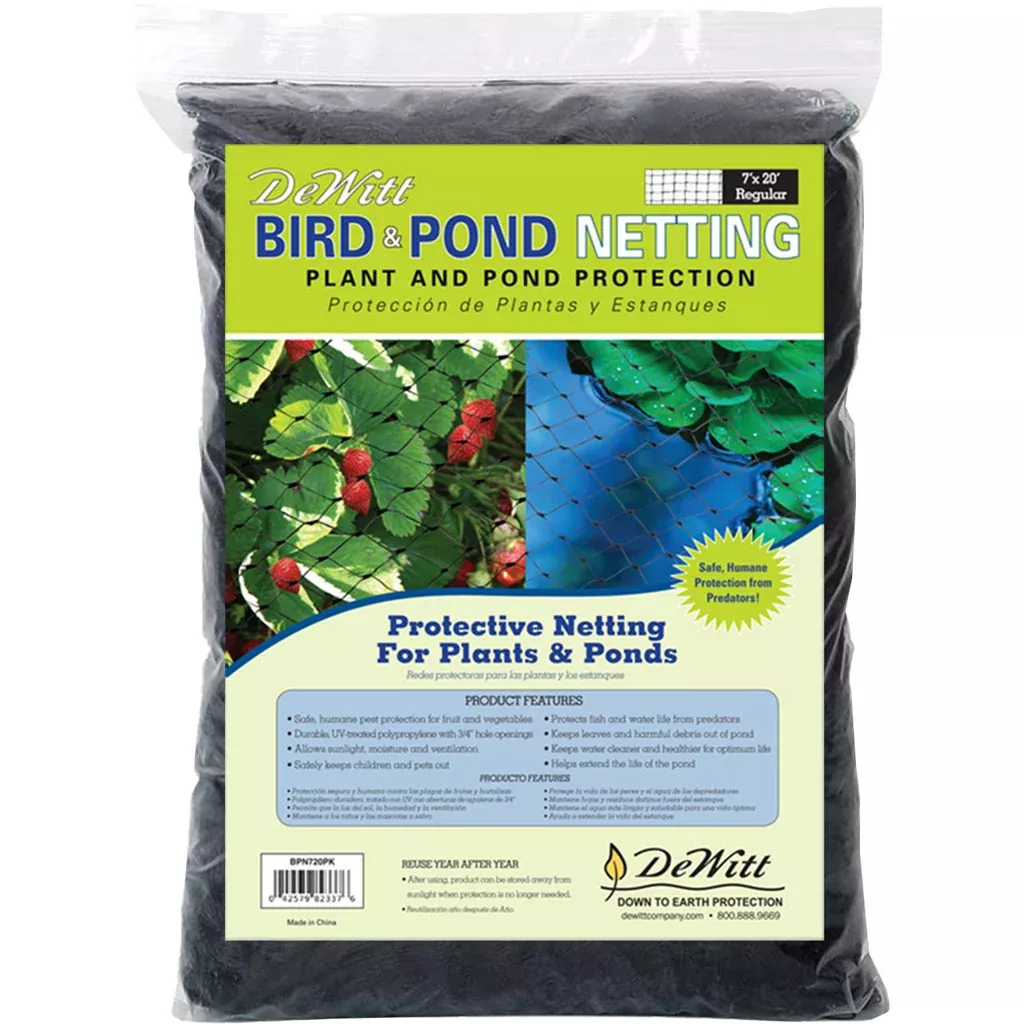 DeWitt Bird and Pond Netting, Black, 20 ft