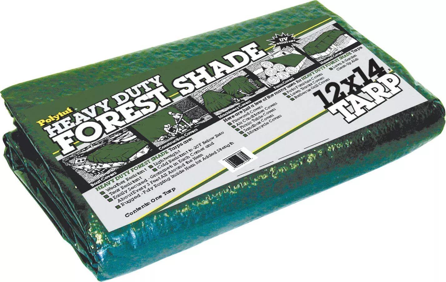 DeWitt PolyTuf Heavy Duty ForestShade Tarp 12 x 14 ft Green