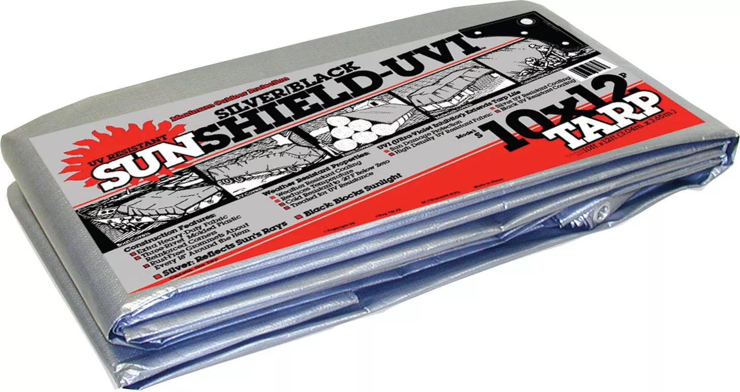 DeWitt Tarp 10x12 ft 6 OZ Silver/black
