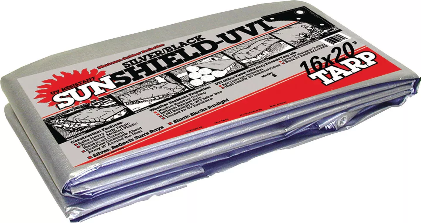 DeWitt Tarp, 16 x 20 ft, Silver/Black