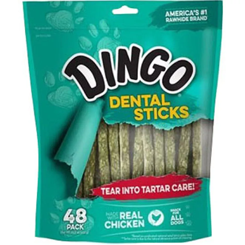 Dingo Dental Sticks for Tartar Control 48-Pack Chicken