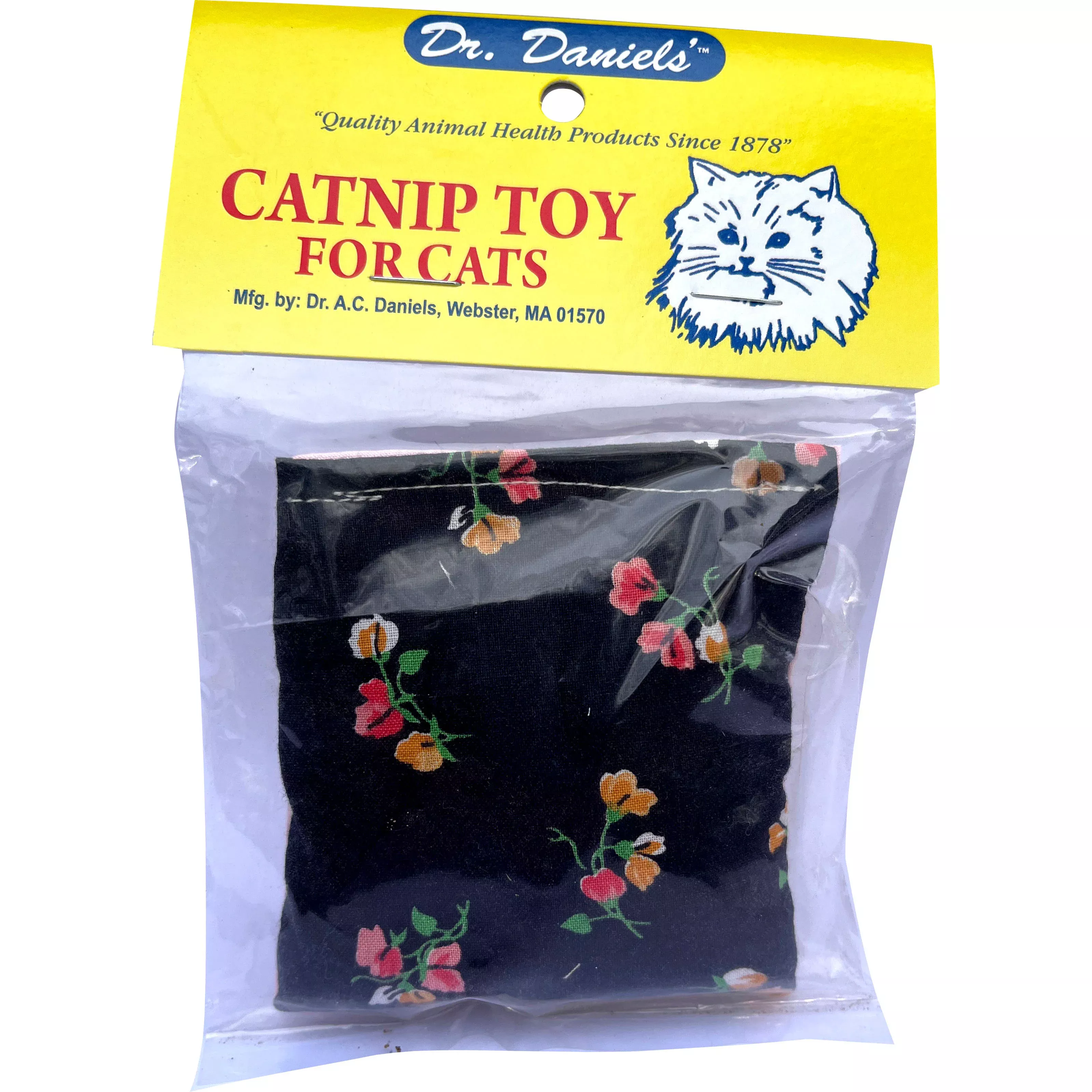 Dr. Daniels' Catnip Cushion Cat Toy, 100% Catnip Filled
