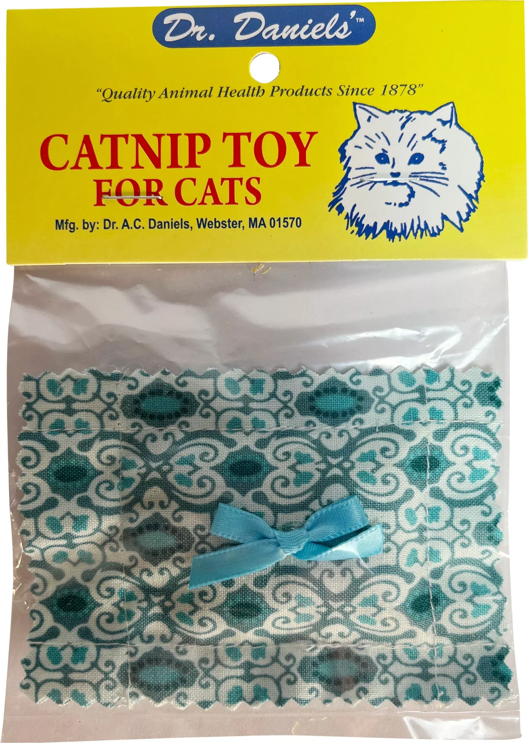 Dr. Daniels' Catnip Pillow with Bow, 100% Catnip Filled