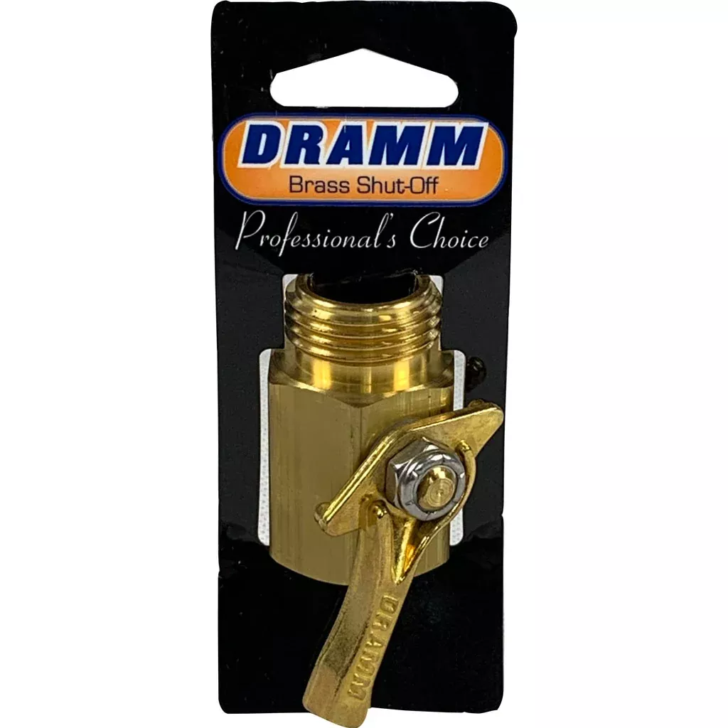 Dramm Brass Shut-Off Valve, 3/4 in