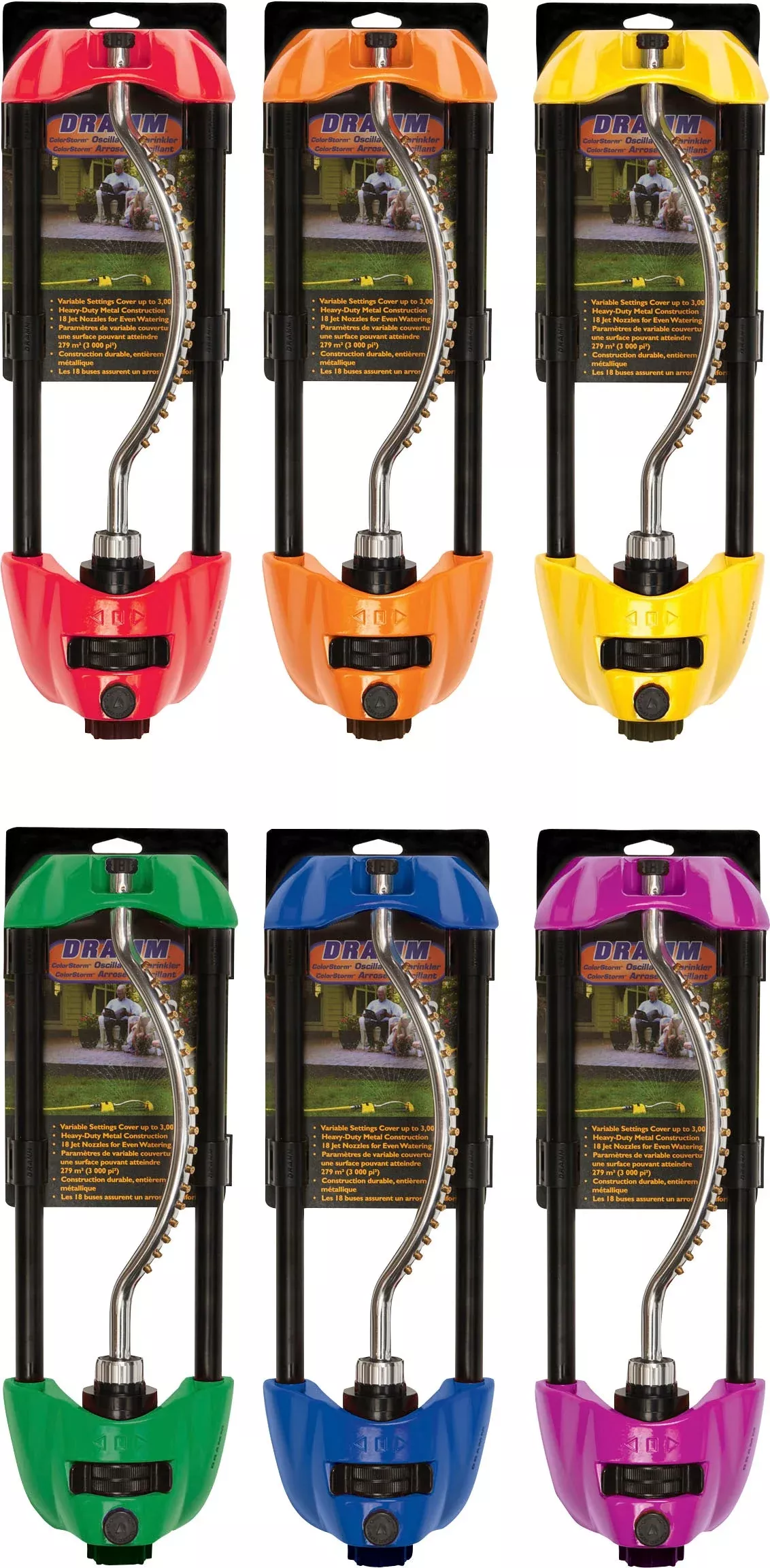 Dramm ColorStorm Oscillating Sprinkler, Assorted