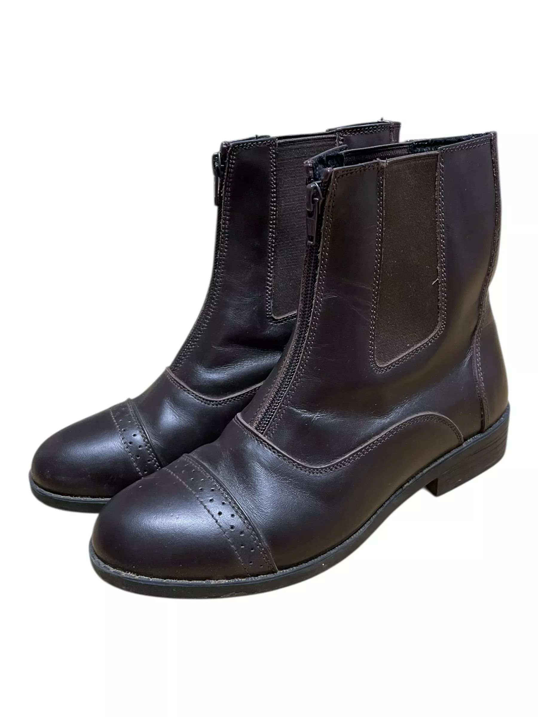 Dublin Reserve Zip Paddock Boots - Brown - 7.5 - USED