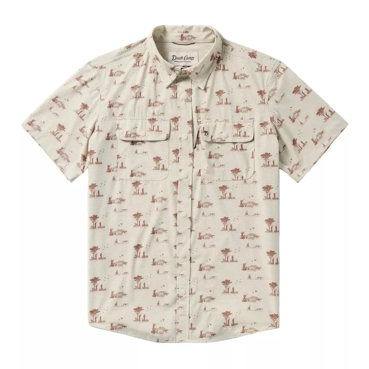 Duck Camp Snap Cast And Blast Perforated Shirt - Opening Day Sand Dollar