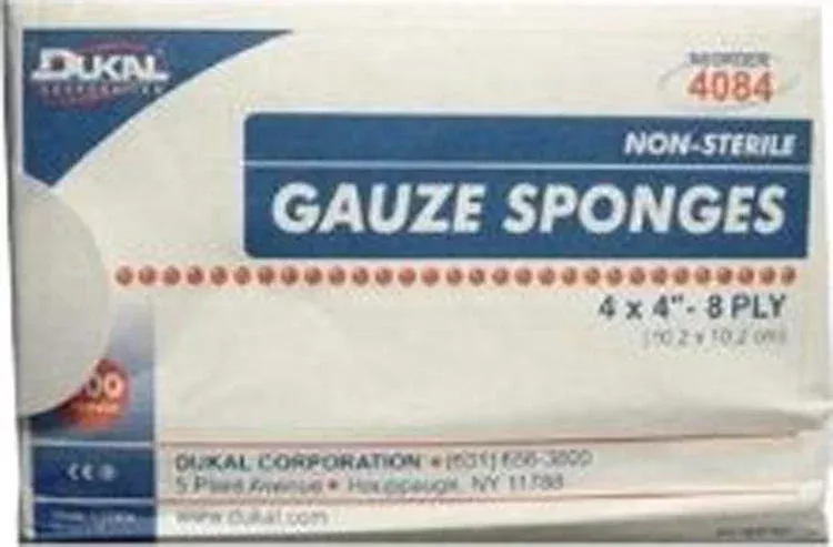 Dukal Non-Sterile Gauze Sponge 4 x 4 in White