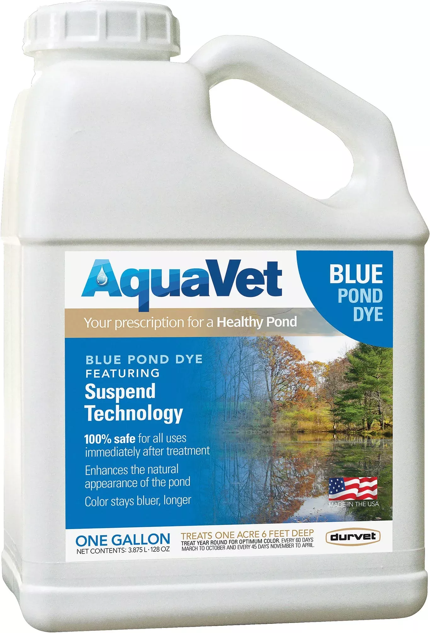 Durvet AquaVet Pond Dye with Suspend Technology, Blue, 1 gal