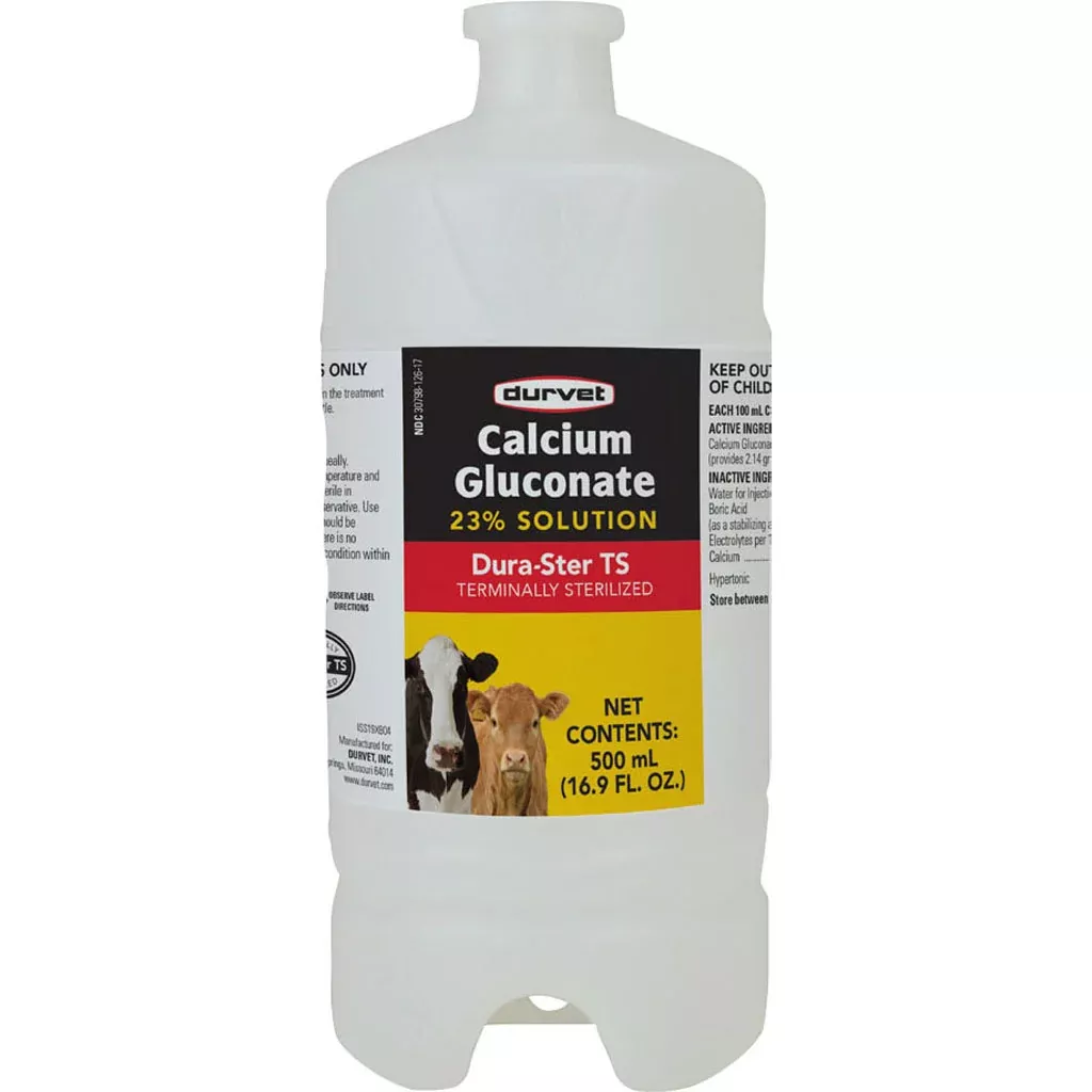 Durvet Calcium Gluconate 23% Solution – 500 ml