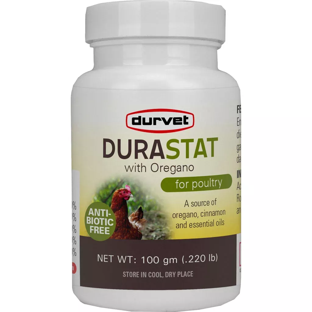 Durvet DuraStat with Oregano for Poultry – 100 gm
