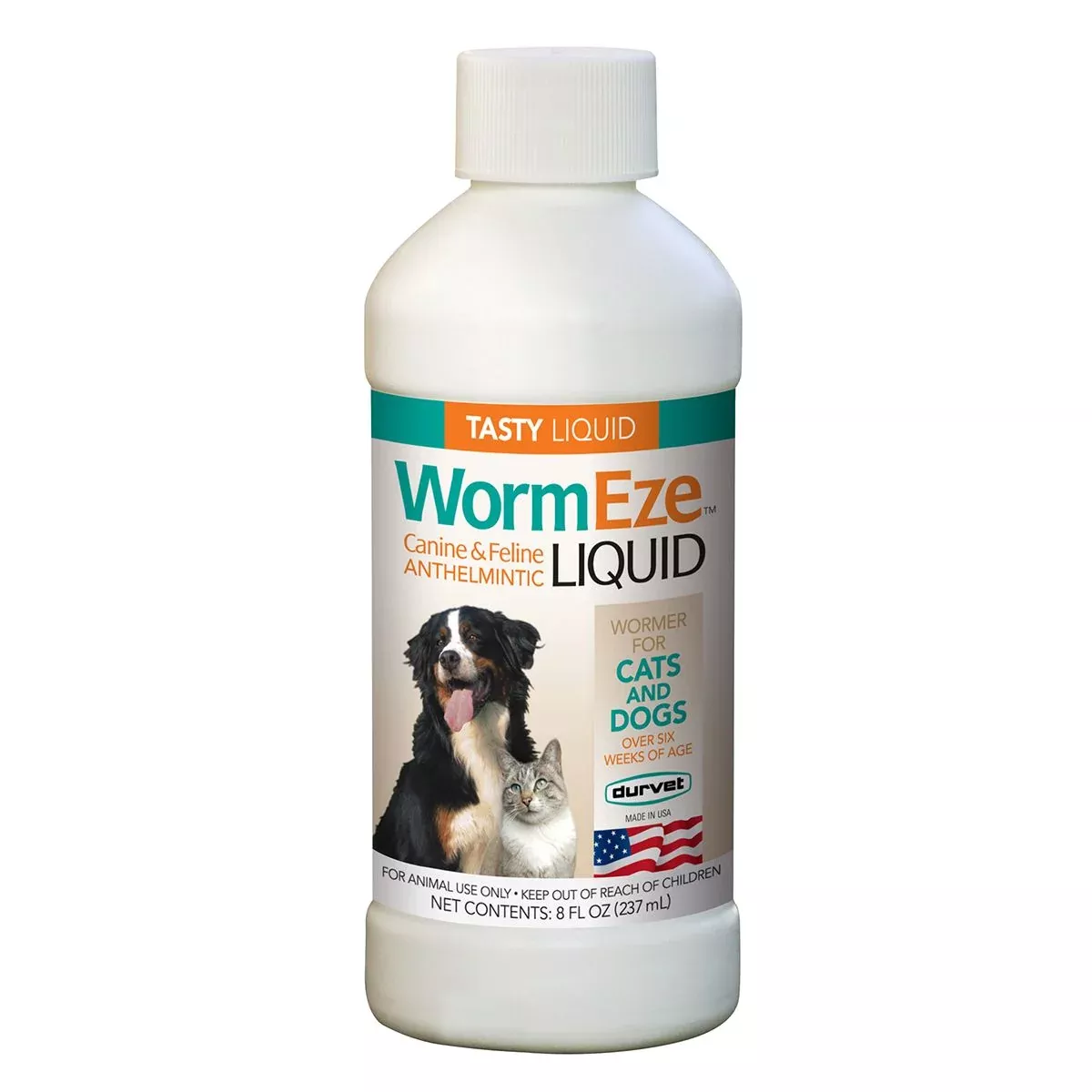 Durvet WormEze Liquid Wormer for Dogs & Cats, 8 oz