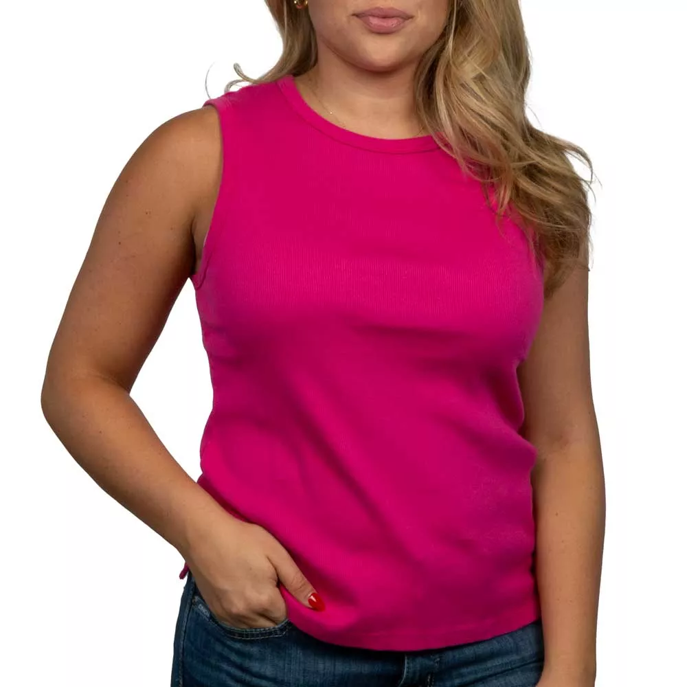 Dylan Rowan Rib Tee - Deep Pink
