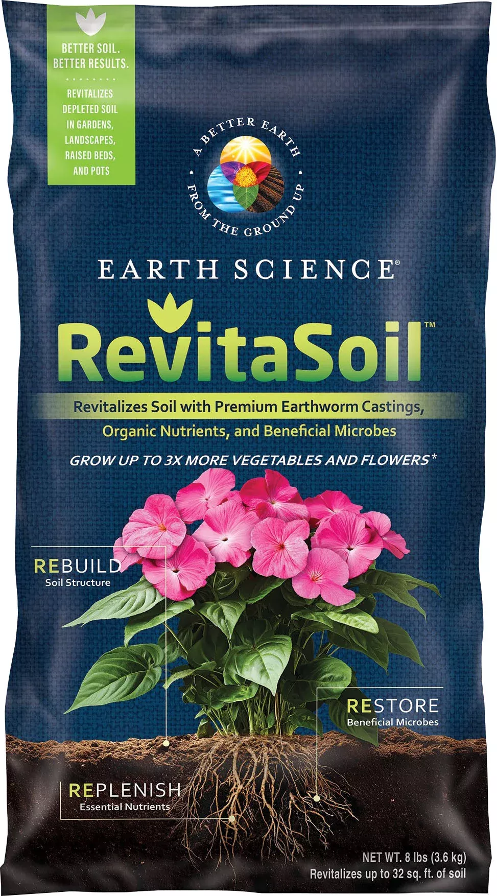 Earth Science RevitaSoil with Earthworm Castings 8 lb