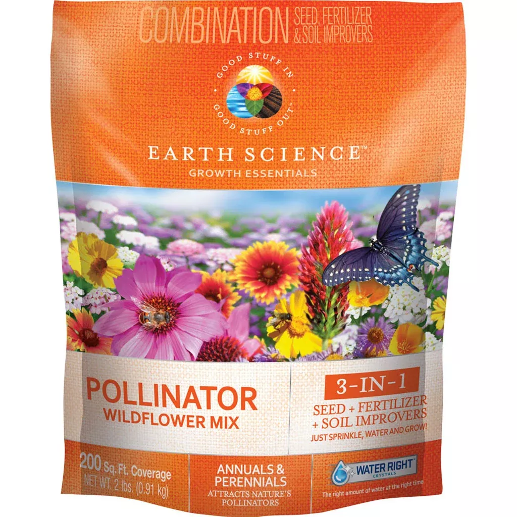 Earth Science Wildflower Pollinator Mix 3-in-1, 2 lb