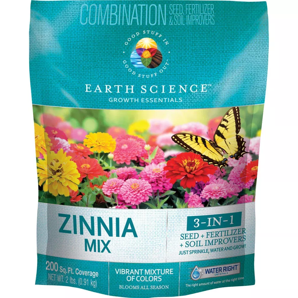 Earth Science Zinnia Mix 3-in-1, 2 lb