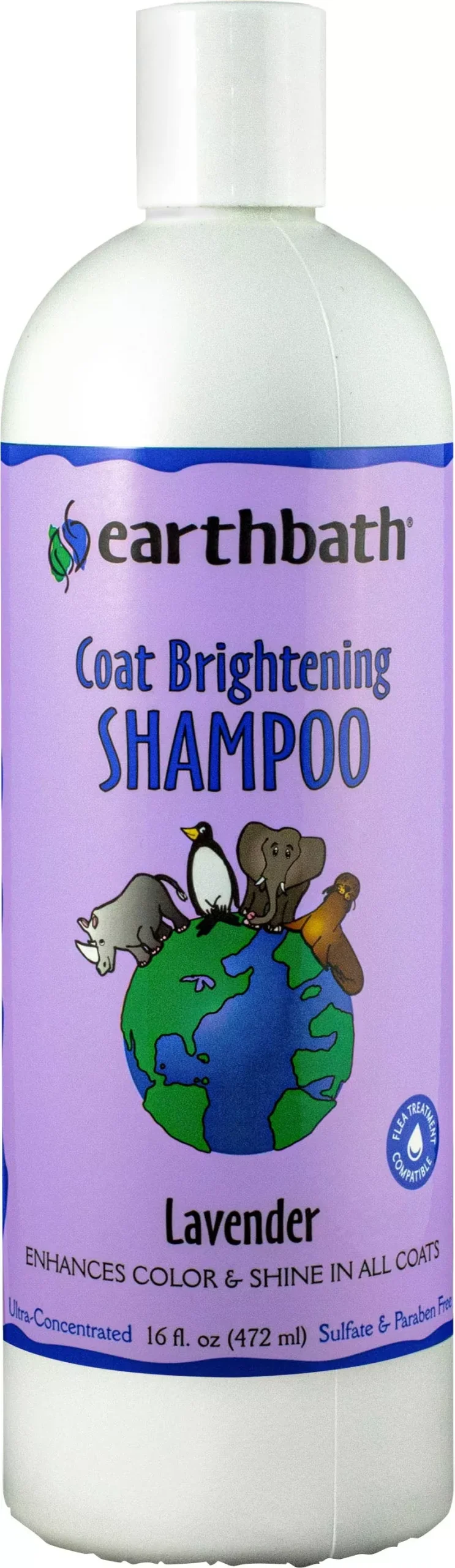 Earthbath Coat Brightening Pet Shampoo 16 oz Lavender