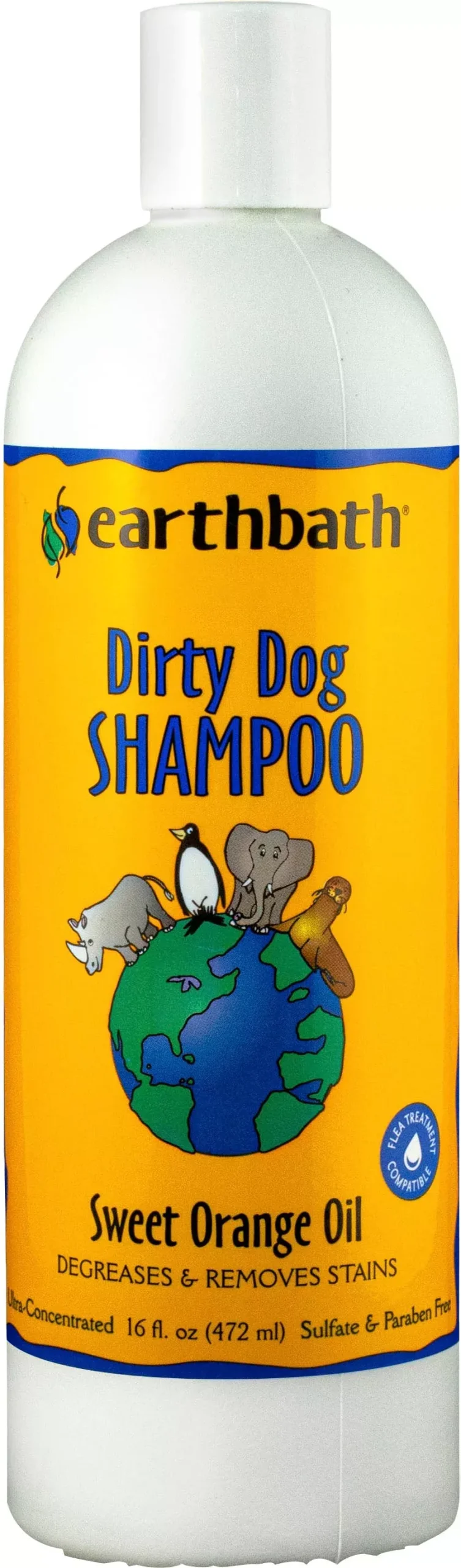 Earthbath Dirty Dog Shampoo 16 oz, Orange