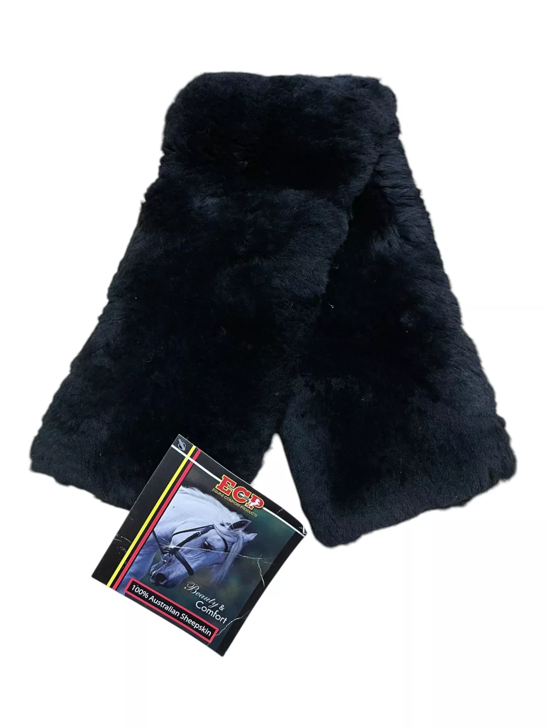 ECP Australian Sheepskin Girth Cover *NWT* - Black - Approx 26" - USED