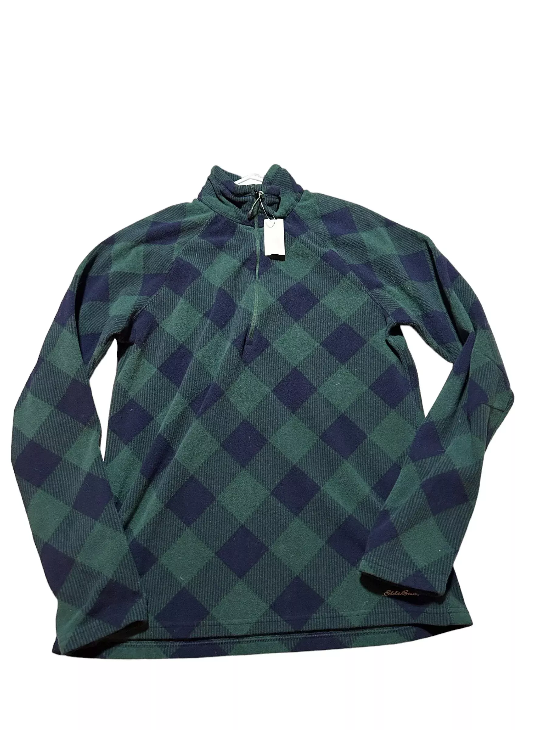 Eddie Bauer Fleece Sweatshirt - Green/Navy - TL - USED