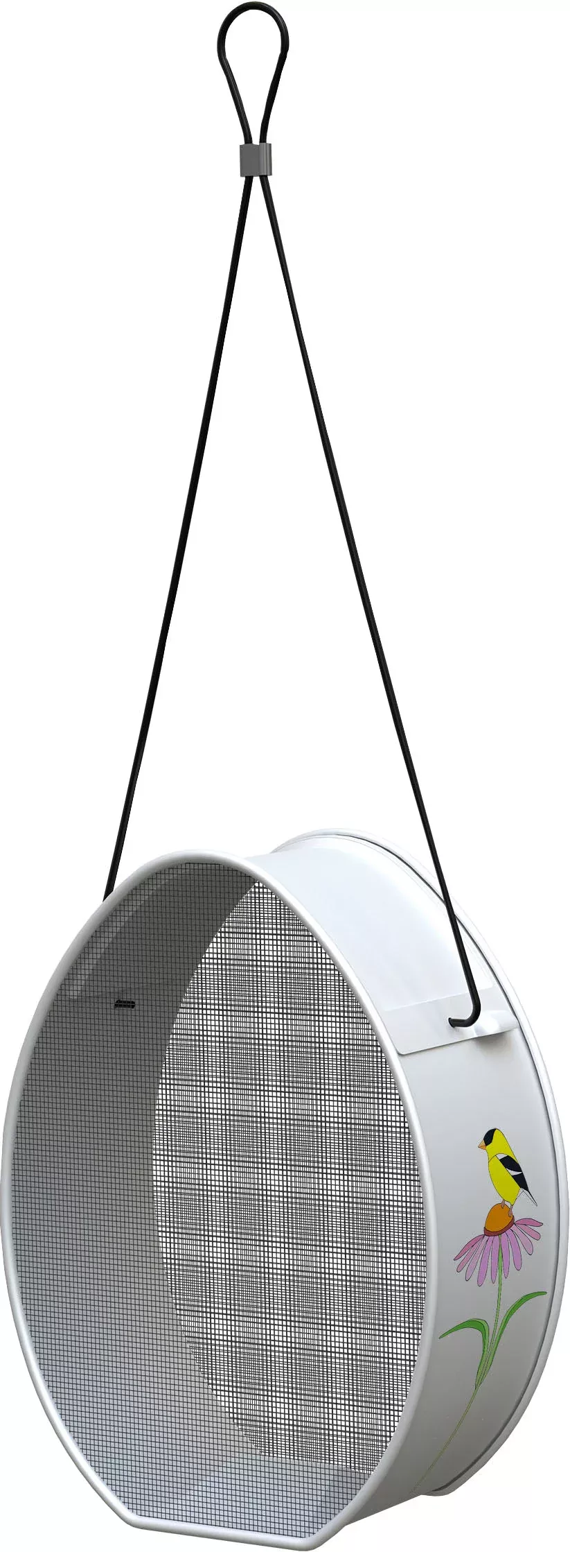 Eggpicnic Egg Shaped Thistle Feeder 1.5 lb Capacity White